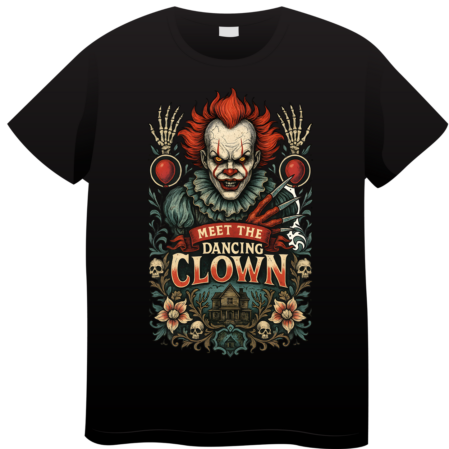 Meet the Dancing Clown - Horror DTF print