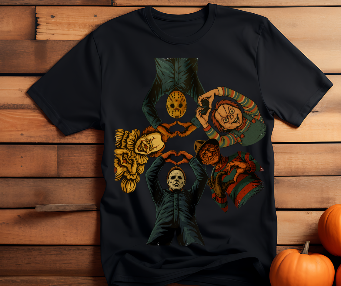 Horror icons Heart Hands DTF Transfer