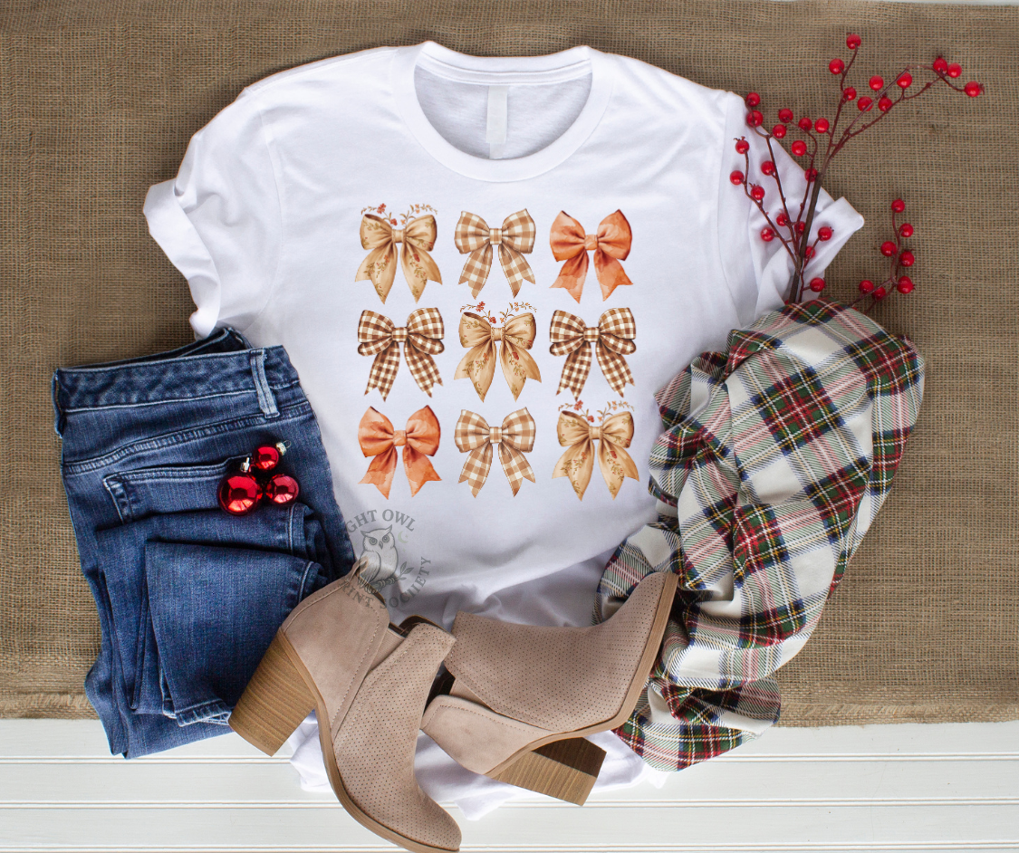 Fall Bows DTF Transfer