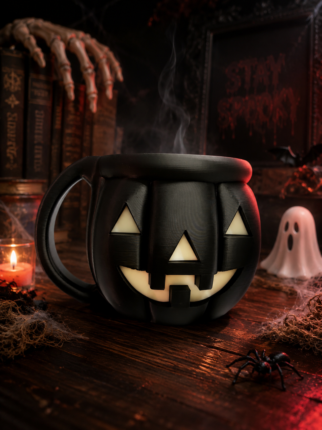 🖤🎃Jack-O’-Lantern (Black)- Ice Cream Pint Holder