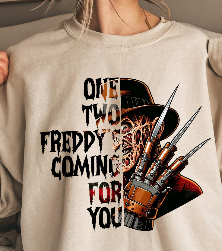 Freddy Krueger DTF Transfer- "One, Two, Freddy's Coming for You"