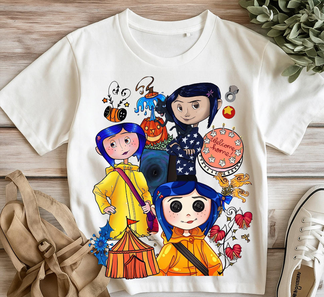 🧵 Spooky Blue-Haired Girl DTF Print