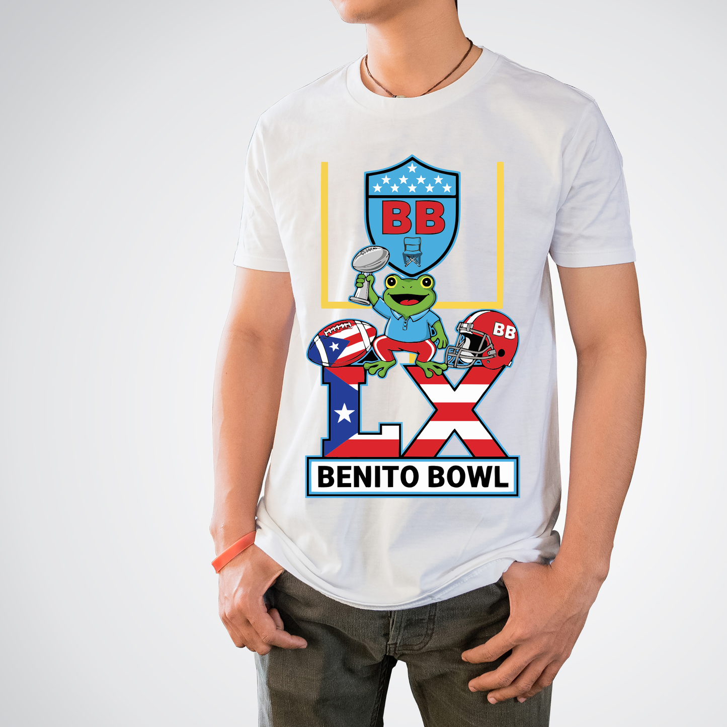 Benito Bowl DTF Heat Transfer - FootBall Inspired Design