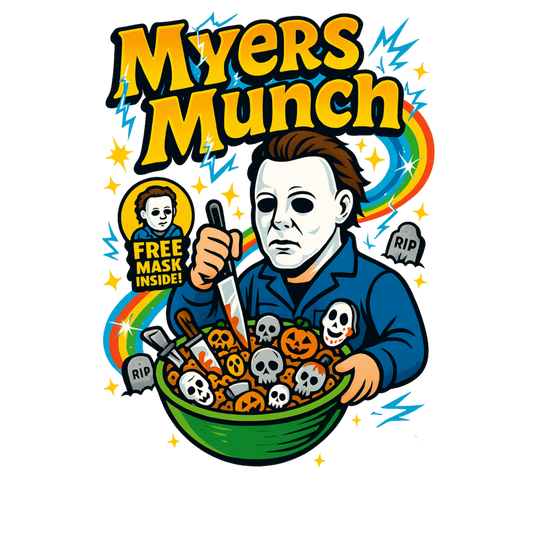 Myers Munch Horror Cereal DTF Transfer- Michael Myers Halloween Design
