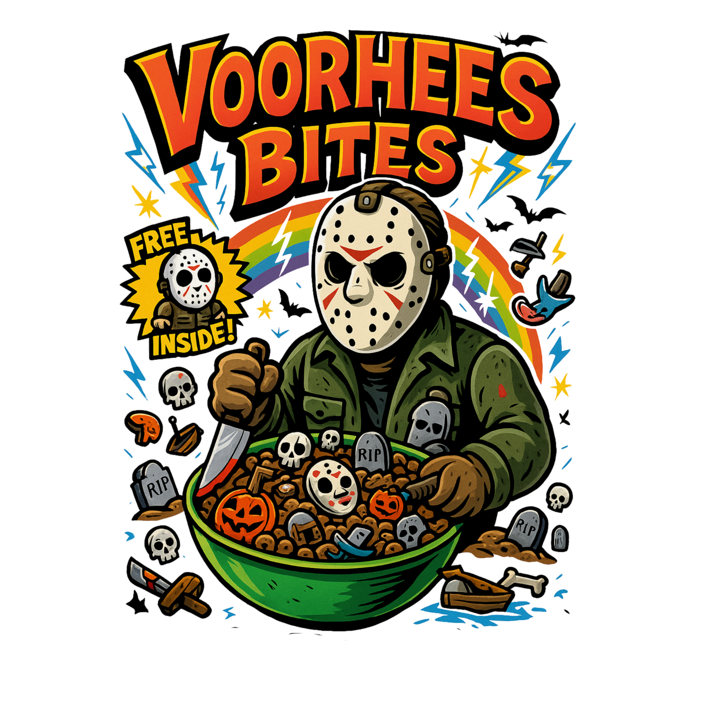 Voorhees Bites - Horror Cereal DTF Print