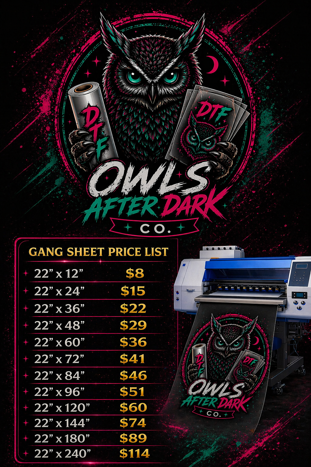 DTF GANG SHEET - BUILD YOUR OWN LAYOUT