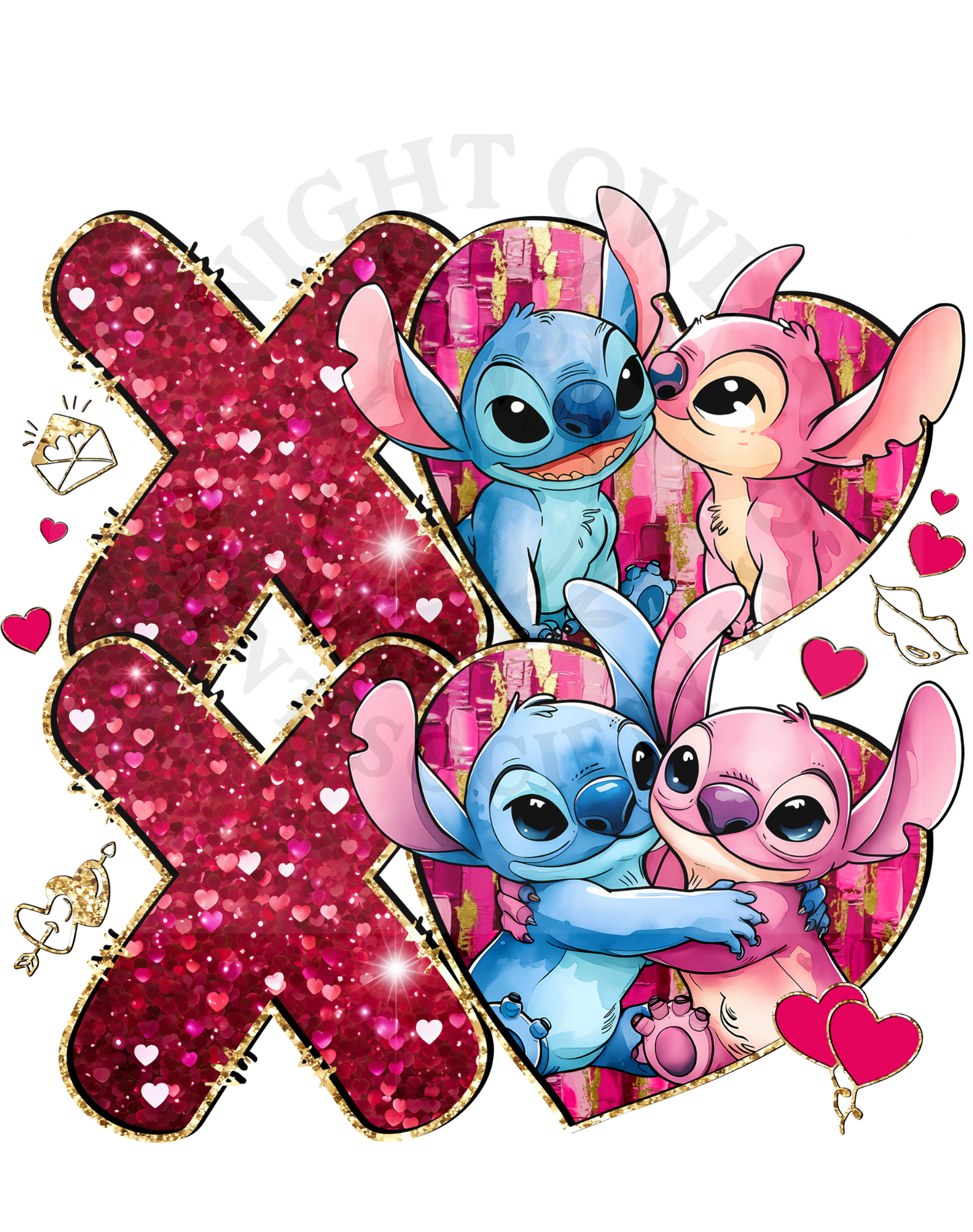 XOXO SPARKLE LOVE - DTF transfer
