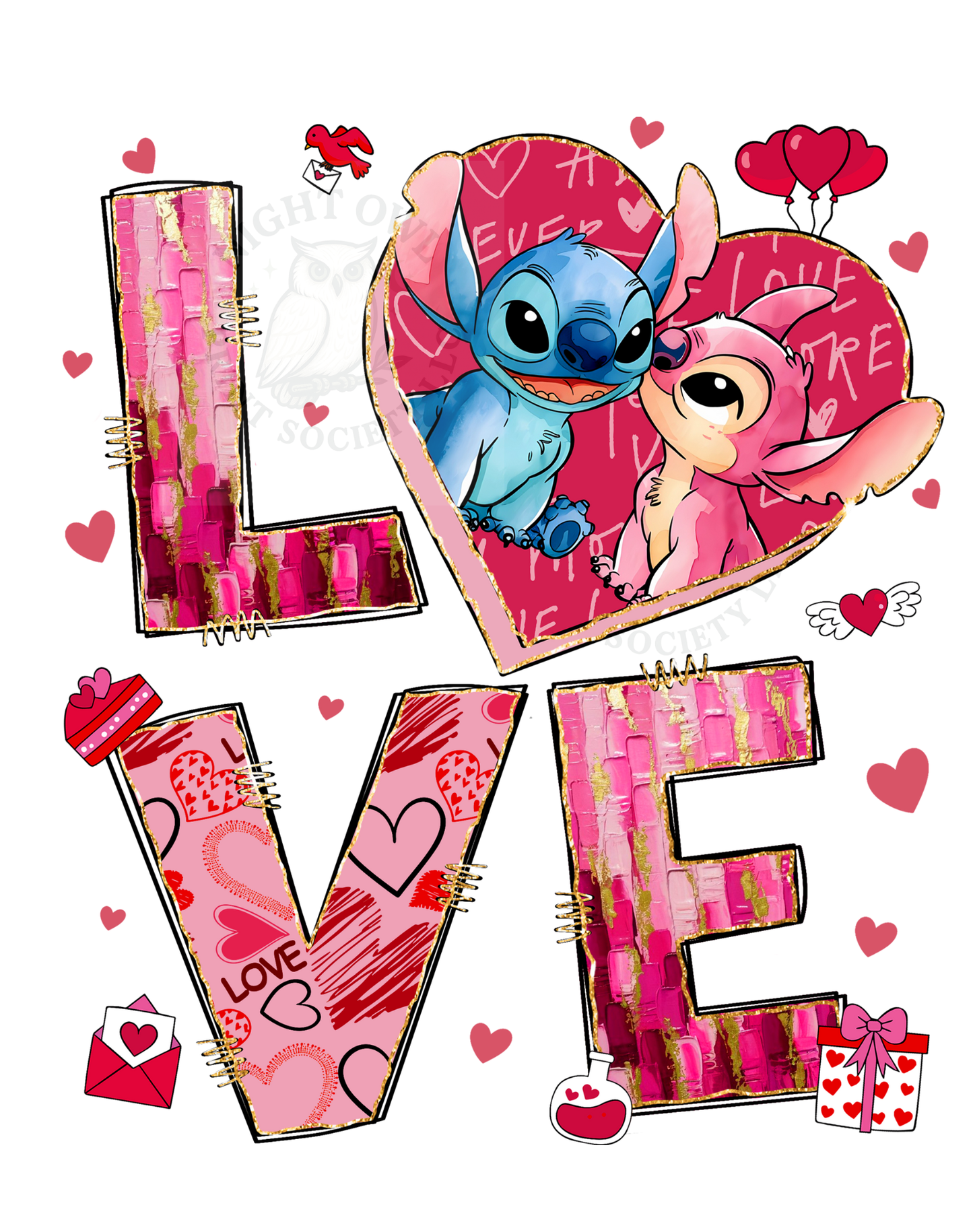 ALIEN  L O V E - DTF transfer