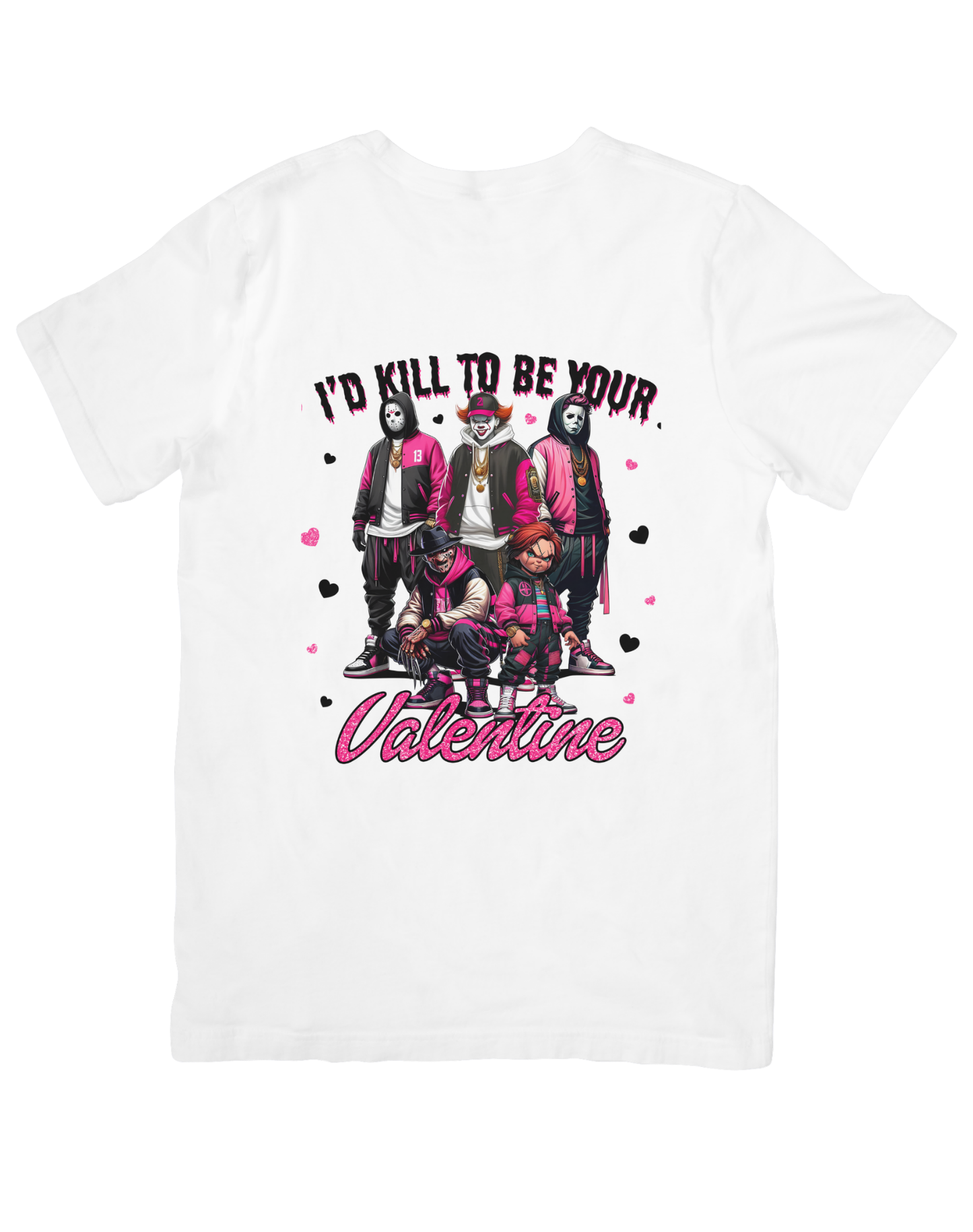 I'd Kill To Be Your Valentine - Horror Icons Valentine DTF Heat Transfer