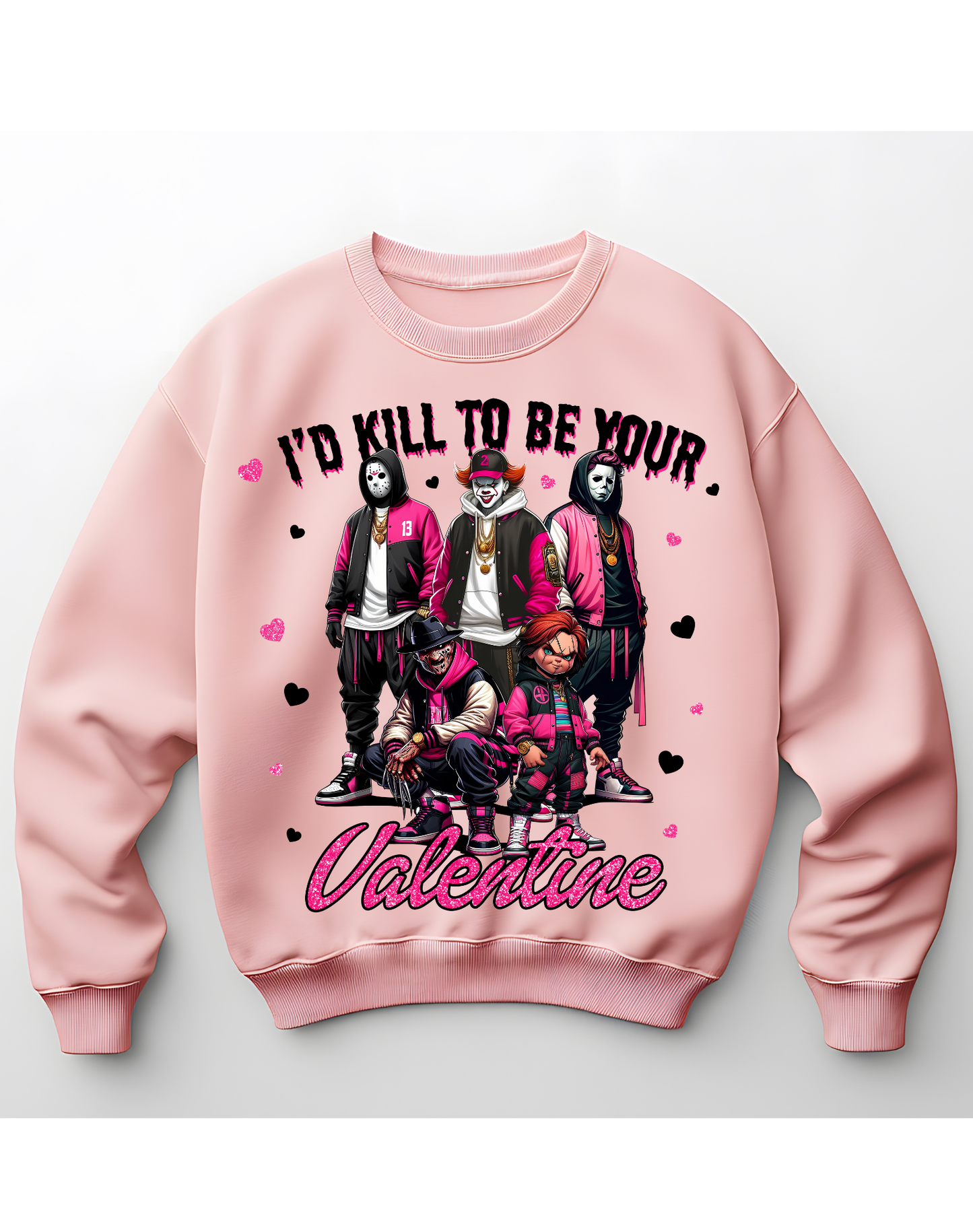 I'd Kill To Be Your Valentine - Horror Icons Valentine DTF Heat Transfer