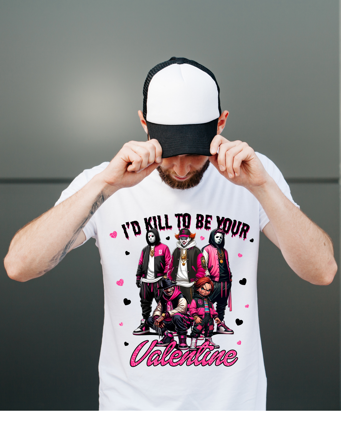 I'd Kill To Be Your Valentine - Horror Icons Valentine DTF Heat Transfer