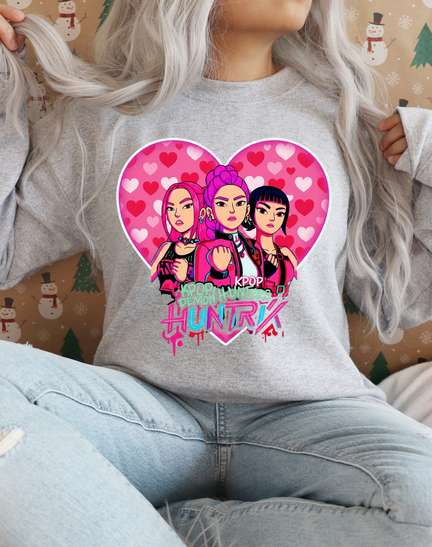 K-Pop Demon Hunters Heart Design | K-pop Inspired DTF Transfer