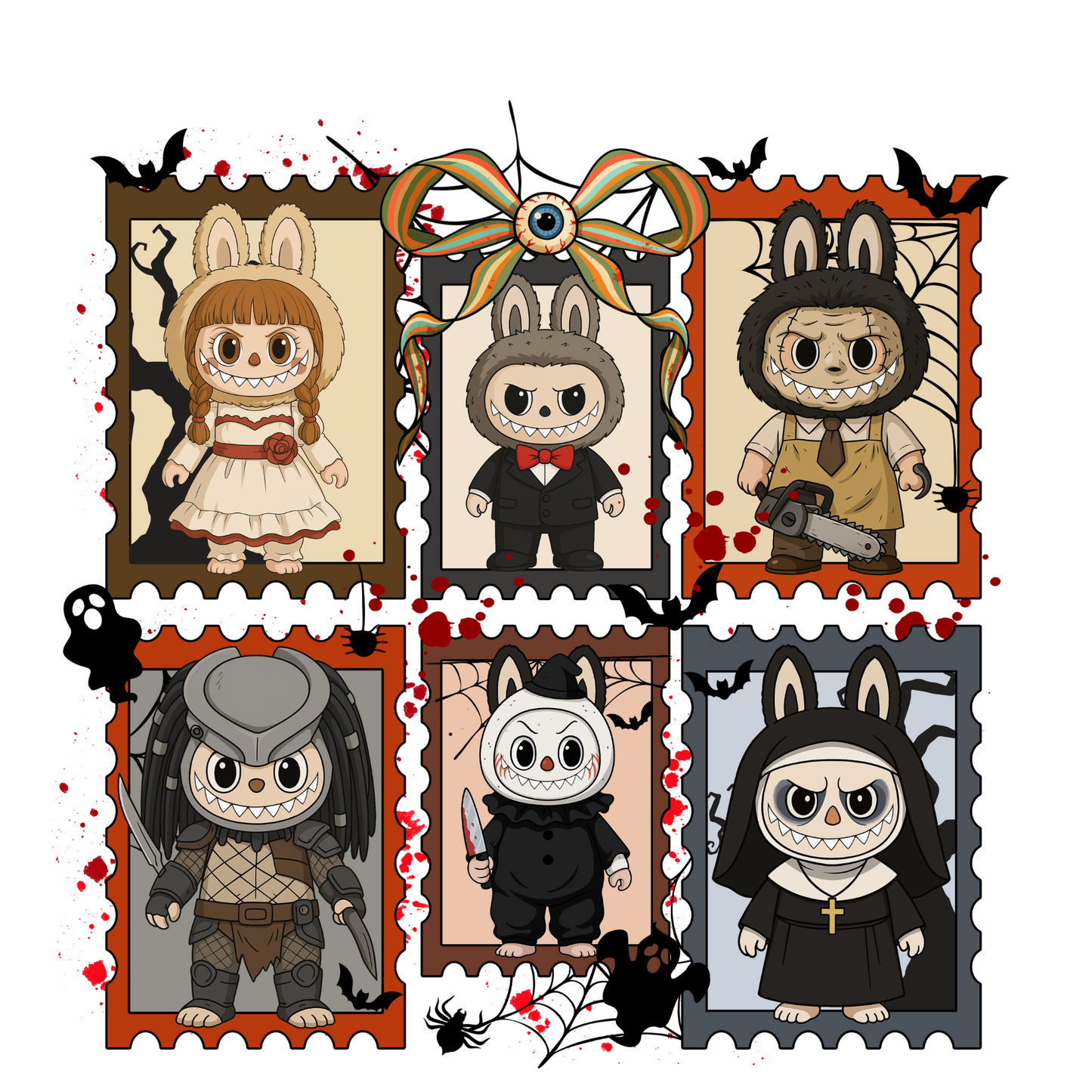 Creepy Cute Horror Characters- Halloween DTF Print