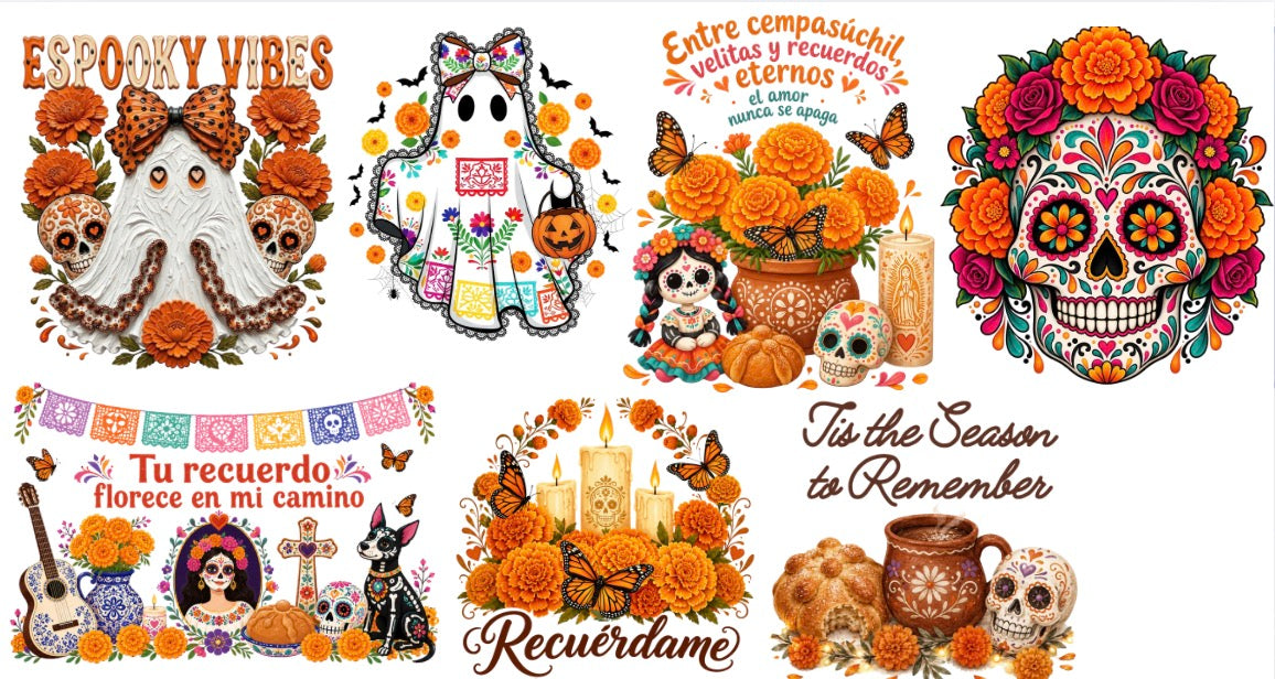 Día de los Muertos – Siempre en Nuestros Corazones DTF Gang Sheet