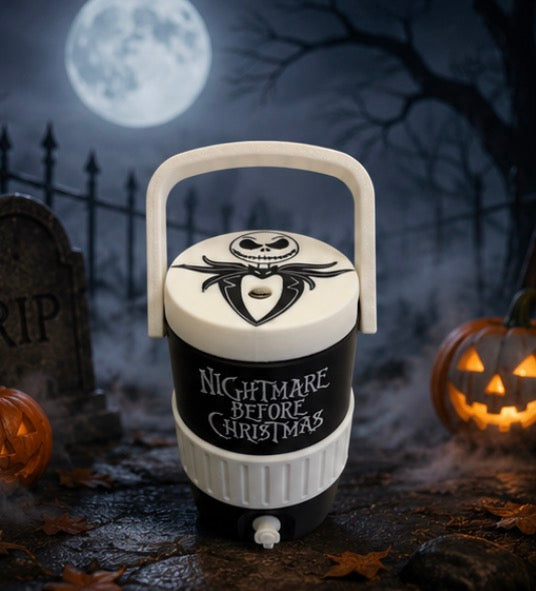 Nightmare Before Christmas Inspired Can Holder with Lid & Handle | 12oz Soda Can Holder | Halloween Drink Cooler