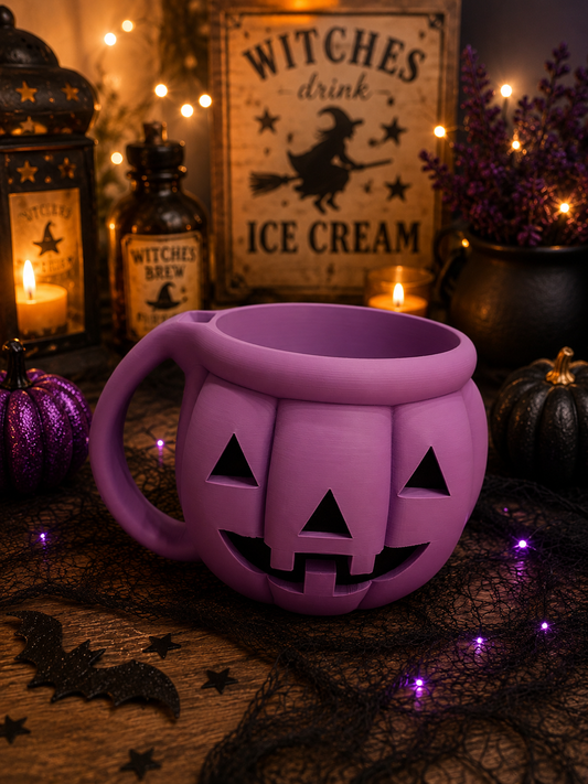 💜 🎃Jack-O’-Lantern (Purple)- Ice Cream Pint Holder