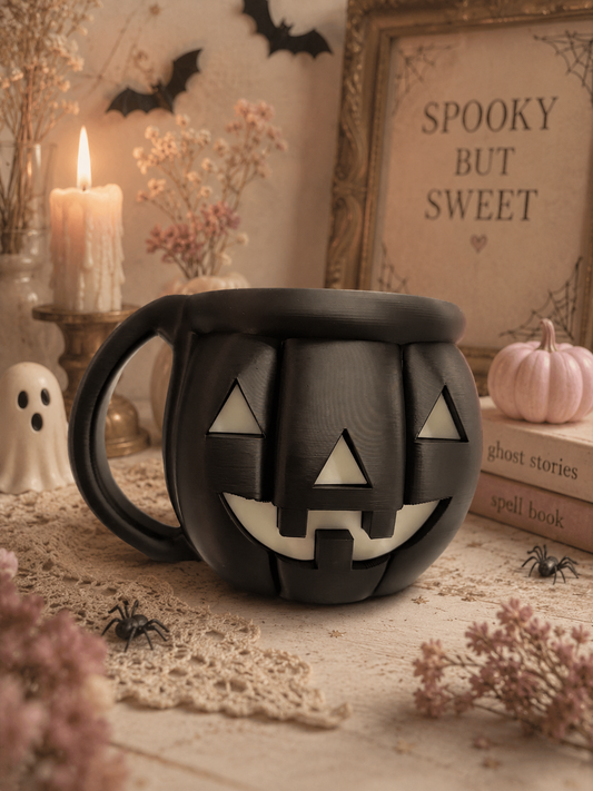 🖤🎃Jack-O’-Lantern (Black)- Ice Cream Pint Holder