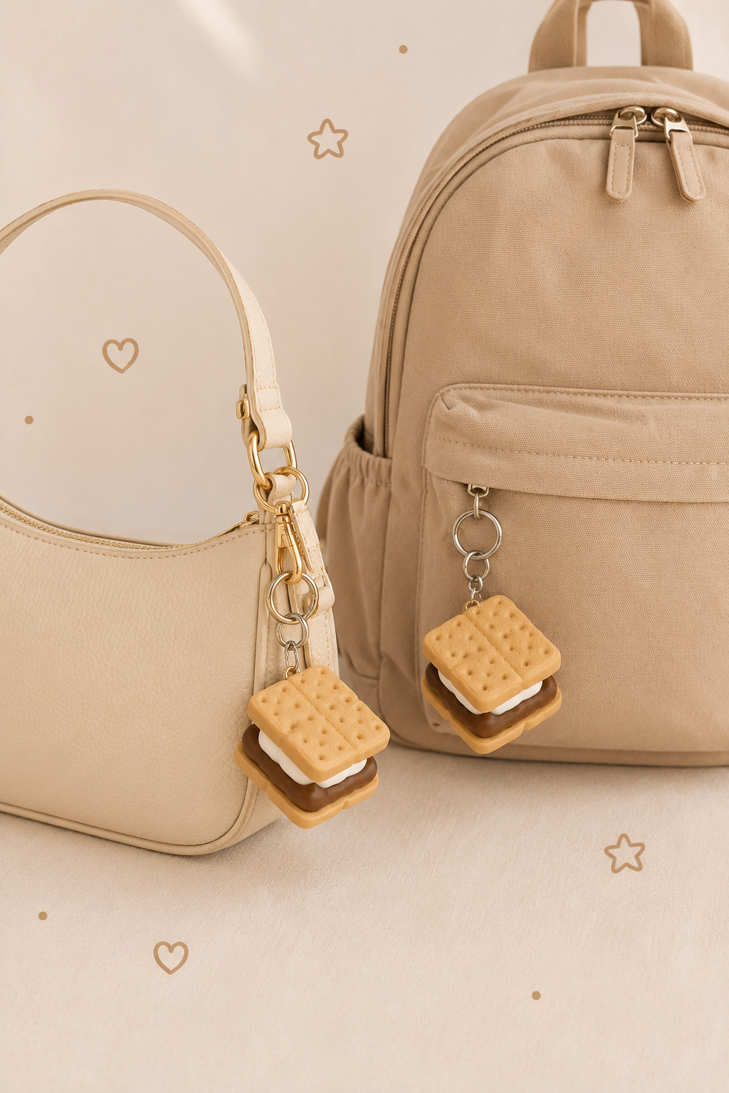 S’mores Keychain Fidget | Cute Sensory Keychain