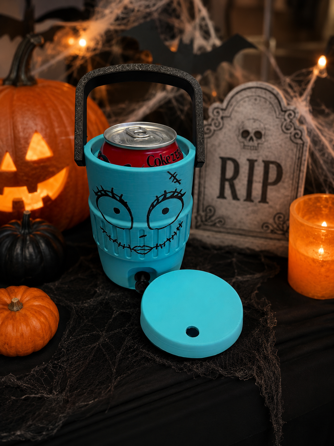 Sally Inspired Halloween 12oz Can Holder with Handle