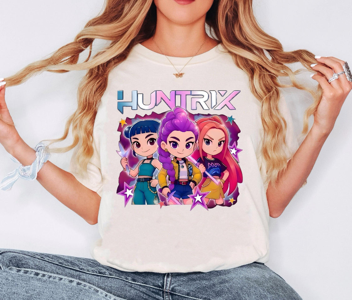 Huntrix Girl Squad - Cute Cartoon DTF Transfer