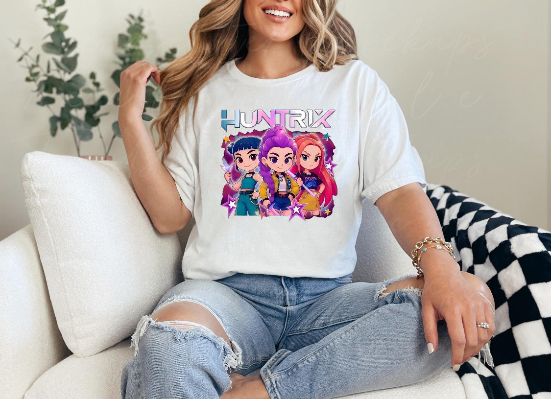 Huntrix Girl Squad - Cute Cartoon DTF Transfer