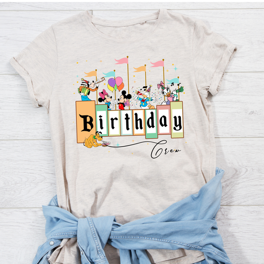 Cute Birthday Girl Crew Shirt & Friends | Family Crew Shirts | Theme Park Shirts | Magical Birthday Crew Shirts