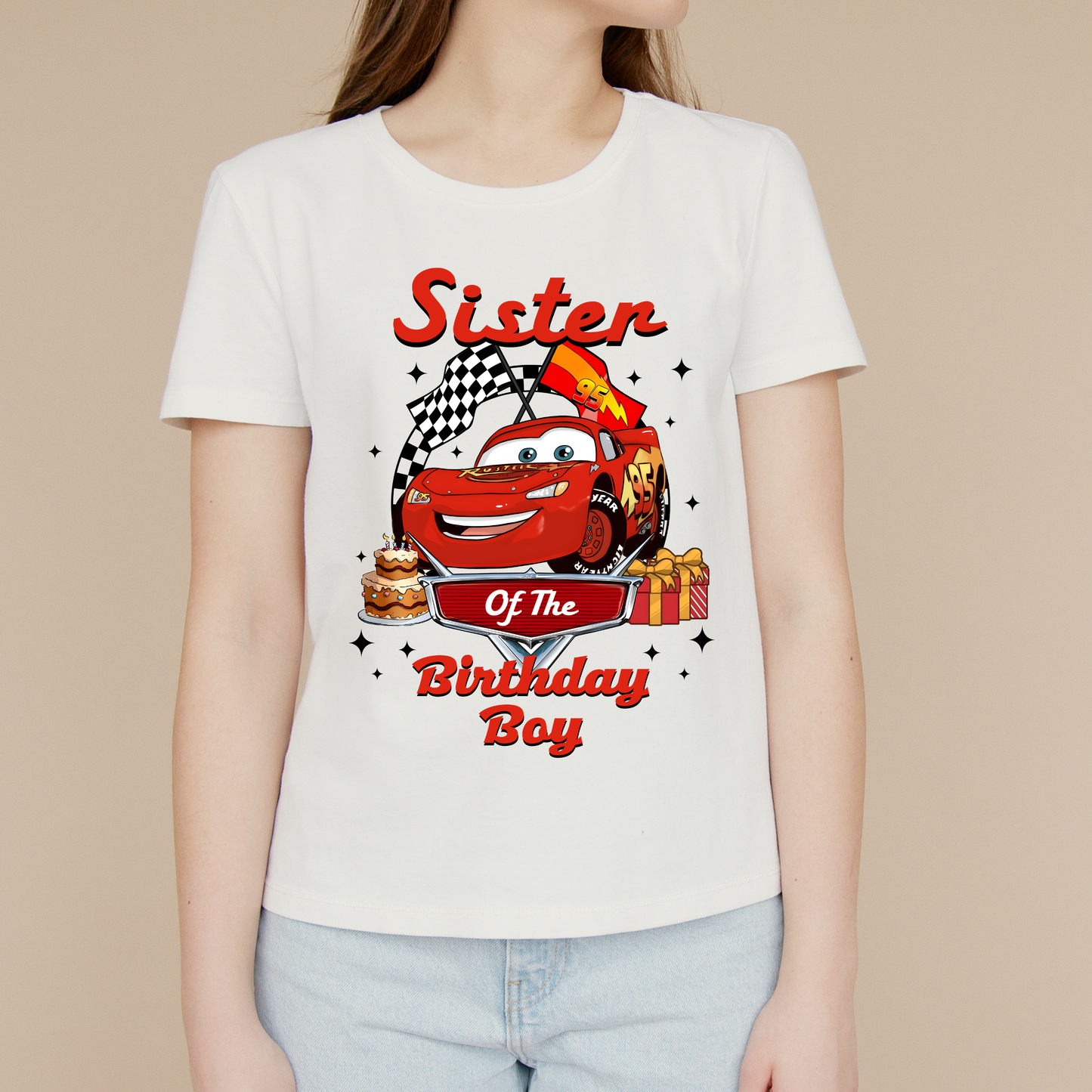 Sister Of Birthday Boy Shirt | Race Car Birthday Shirt | Lightning Race Birthday Family TEE