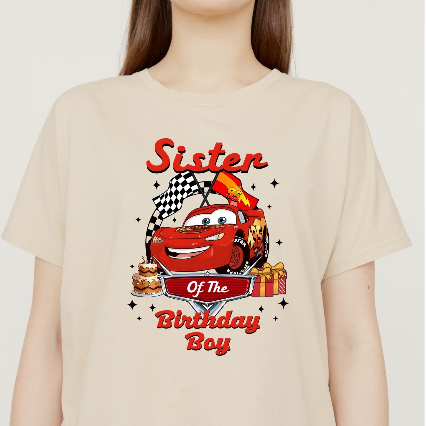 Sister Of Birthday Boy Shirt | Race Car Birthday Shirt | Lightning Race Birthday Family TEE