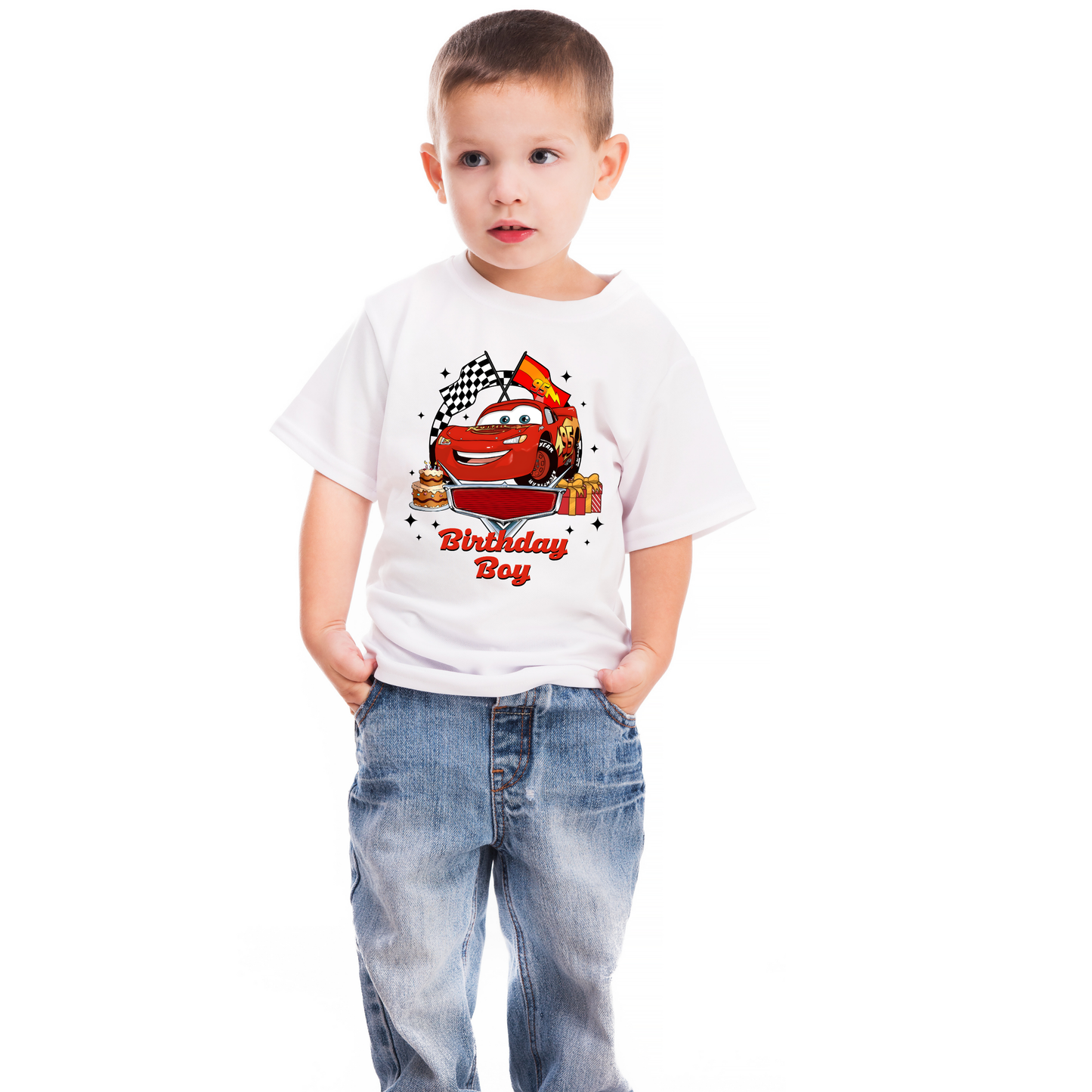 Birthday Boy Shirt | Race Car Birthday Shirt | Lightning Race Birthday Tee