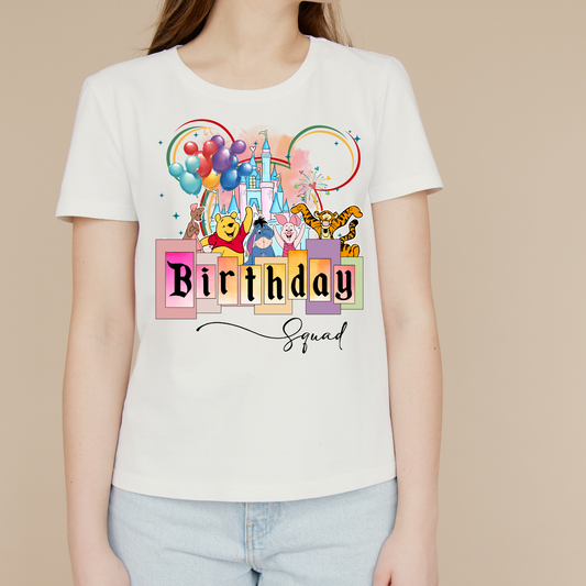 Cute Birthday Bear and Friends Squad Shirt | Theme Park Squad Friend Shirt | Magical Friend Squad shirt