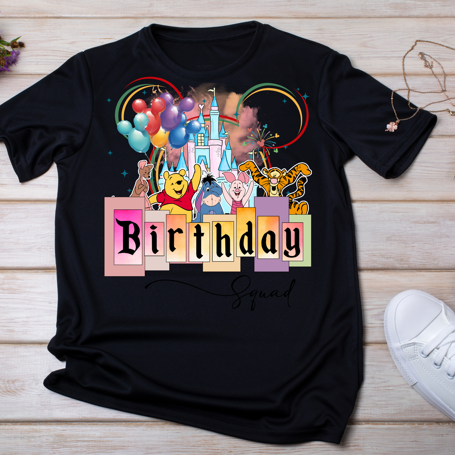 Cute Birthday Bear and Friends Squad Shirt | Theme Park Squad Friend Shirt | Magical Friend Squad shirt