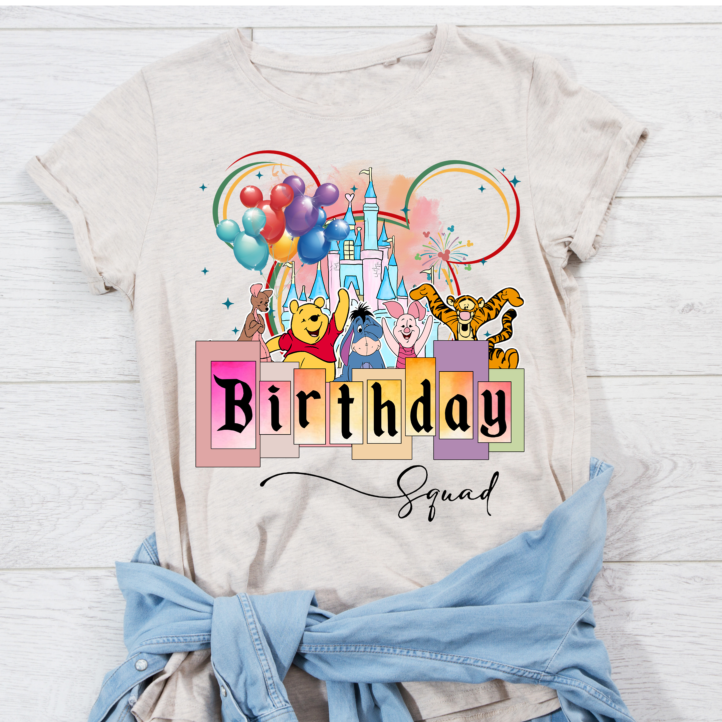 Cute Birthday Bear and Friends Squad Shirt | Theme Park Squad Friend Shirt | Magical Friend Squad shirt