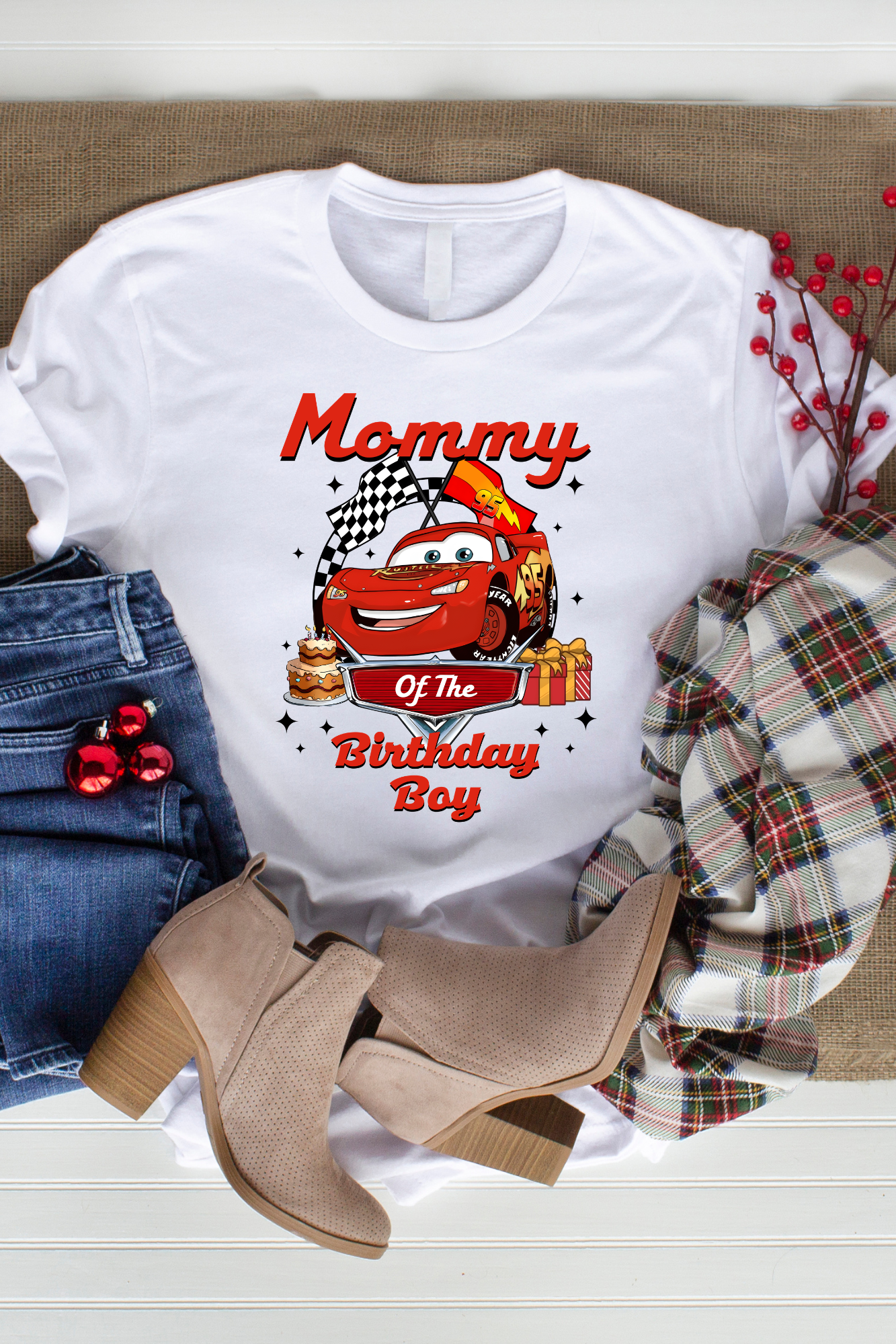 Mommy of the Birthday Boy Shirt | Race Car Birthday Shirt | Lightning Race Birthday Tee (Copy)