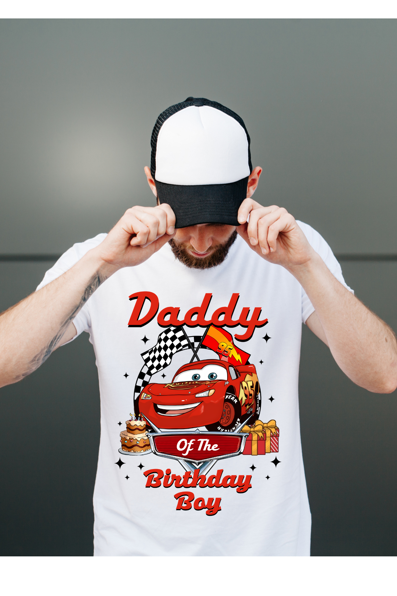 Daddy of the Birthday Boy Shirt | Race Car Birthday Shirt | Lightning Race Birthday Tee (Copy) (Copy)