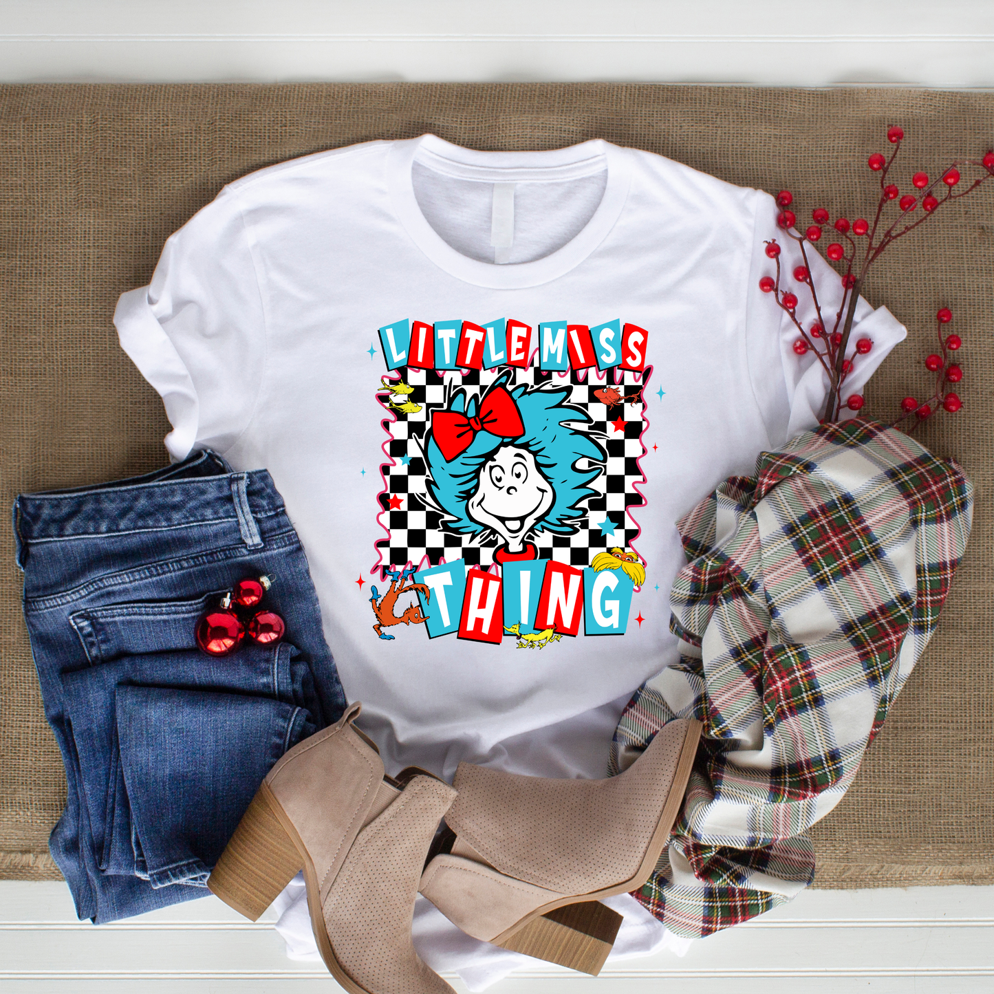Little Miss Thing Inspired Tee | Read Across America Shirt | Dr. Seuss Week Graphic Tee