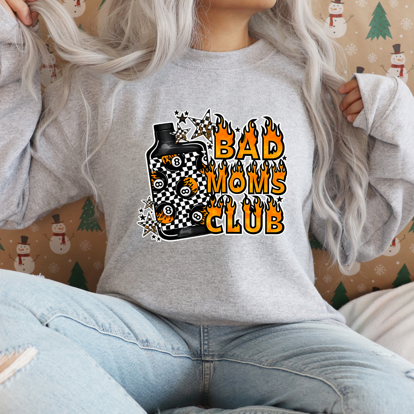 Bad Moms Club DTF Transfer | Mom Club Heat Transfer | Ready to Press DTF