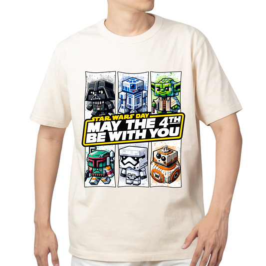 May the 4th be with you Star Wars Cartoon Character T-shirt Inspired