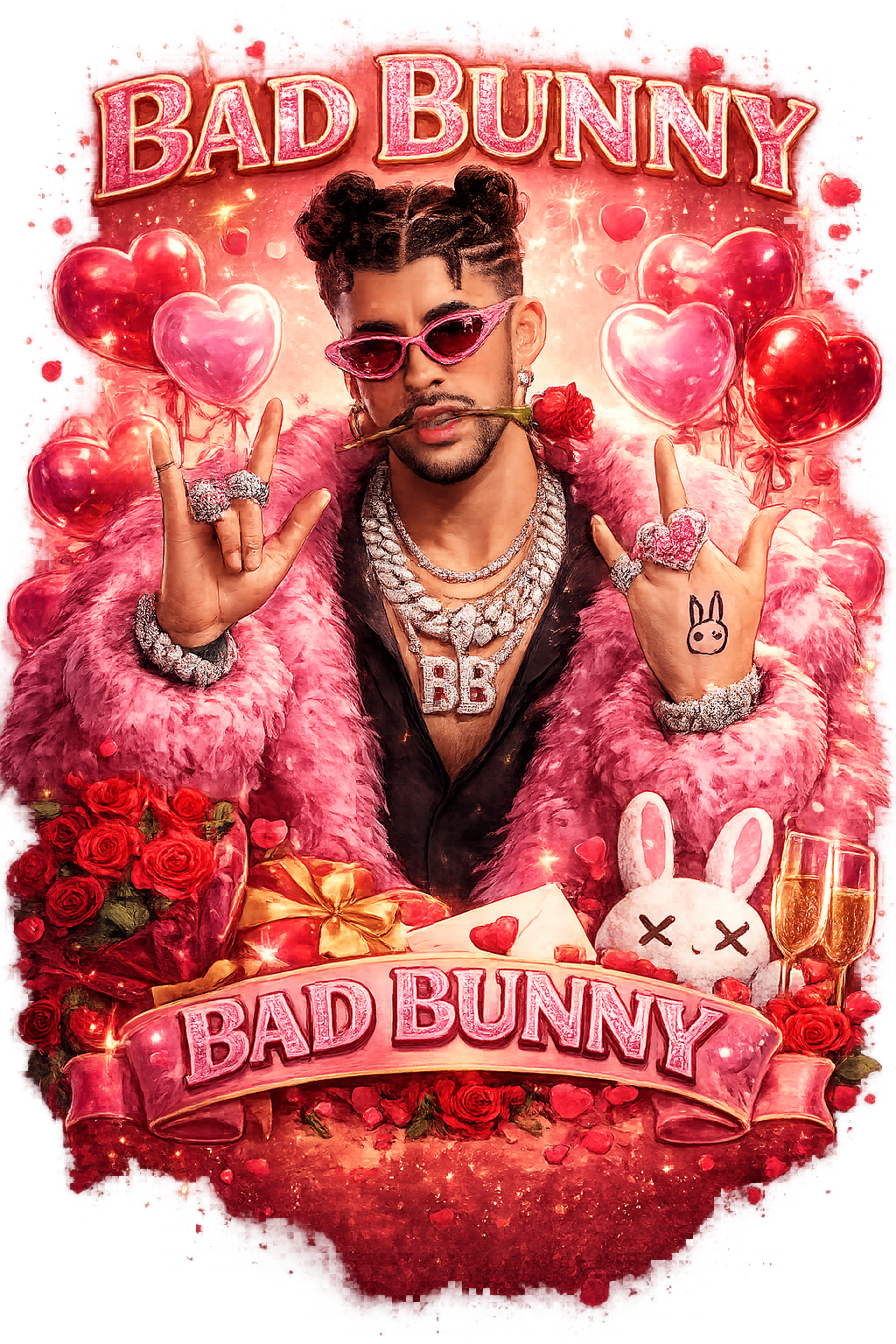 Bad Bunny  -DTF transfer