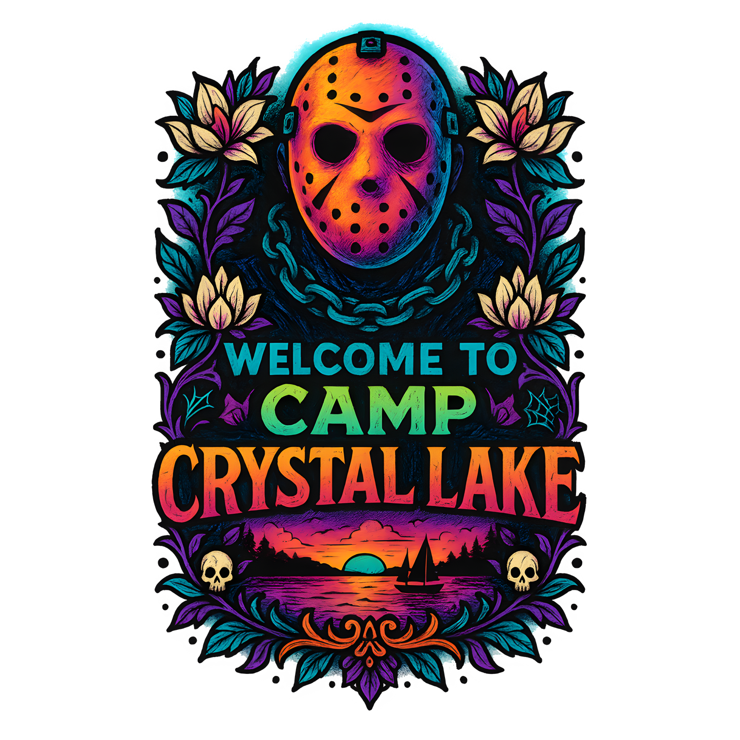 Welcome to Camp Crystal Lake -Horror DTF Print